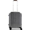 PIQUADRO - Trolley Cabina con Chiusura a Impronta - Unisex - Nero e Cuoio | Policarbonato e pelle, Lucchetto TSA, Bagaglio a mano, Viaggi business, Trasporto agile