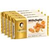 Generico 4X Matilde Vicenzi Millefoglie Glassate, Sfogliatine Dolci di Pasta Sfoglia Croccante con Delicata Nota all'Albicocca, Pasticceria Italiana per Colazione, Tè e Merenda 125g