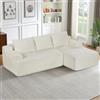 Kuczn Divano angolare modulare a forma di L con funzione letto Boneless in | Divano Cloud con cuscini e tasche laterali, divano letto, divano a 3 posti, seduta profonda, senza montaggio