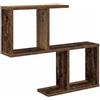 Goldonion Scaffale Parete Legno Antico 60 x 12 x 50,5 cm | 4 Ripiani, Legno Ingegnerizzato, Portata 25 kg, Montaggio a Parete, Uso Interno