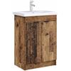 vidaXL Mobiletto da bagno sotto il lavello Legno antico