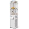 Baroni Home Colonna Angolare da Bagno 3 Ripiani, Scaffale Salvaspazio ad Angolo in Plastic Wood, Mobile Organizer per Bagno, Vano Porta carta igienica, Facile da Montare e Pulire, 22x22x120 cm