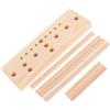 SUPVOX Strumento per Creazione di Fiocchi in Legno Beige Bastoncini Regolabili per Decorazioni di Ghirlande e Lavoretti Natalizi