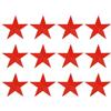 QUARKZMAN 12Pz Stelle Termoadesive Toppe Toppe 82mm Rosso Brillante | Ricamate a Cucire Stelle, Decorative Riparazioni Applicazioni, per Artigianato Zaini Borse Cappello Abbigliamento