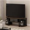 Furinno TURN-S-TUBE Mobile TV a 3 Livelli, Noce Marrone | TV fino a 139,7 cm, Angoli Arrotondati, Ripiani Aperti, Centro di Intrattenimento, Consolle TV, Soggiorno, Camera da Letto