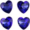 Blausky 20 pezzi da 8 mm a forma di cuore con strass a forma di cuore in vetro, pietre decorative colorate a forma di cuore, per gioielli fai da te, colore blu reale