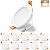 KYOTECH 5W 600LM LED Faretti a Incasso a 230V IP44 4000K 10PCS Bianco | Fari Incassati, 65-75mm, Ultra Piatto 25mm, Luce Bianca Neutra, per Bagno, Soggiorno e Mobili