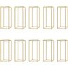 NadineDutol Set di 10 supporti per fiori in metallo dorato per matrimoni, vasi geometrici, altezza 60 cm, decorazione per feste