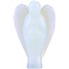 Hztyyier Angelo opalite pietra preziosa tasca guardiano guarigione angelo figurina statua scolpita ornamento pietra di luna per la decorazione domestica