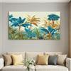 Generic Tela artistica da parete con palme beige, 120 x 60 cm, stampa floreale | Tela senza cornice con foglie tropicali botaniche, per camera da letto, soggiorno, corridoio, decorazione da parete