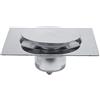 Fdit Scarico a Pavimento a Pedale Quadrato Tipo Rimbalzo Deodorante Scarico a Pavimento in Acciaio Inox per Bagno(#2)