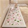 Hixingo Tappeto Cucina in Diatomite, Passatoia Cucina Antiscivolo Lavabile, Stampa di Rose Tappeti da Cucina, Tappeto Runner Cucina Tappeto da Bagno Tappetino per Doccia (Rosa Rosa,60x150cm)