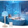 Snorthy Lampada Doccia Impermeabile Spa Proiettore Onde Mare 16 Colori | Luce bagno ricaricabile senza fili controllo touch e telecomando luce atmosfera per doccia, vasca e bagno