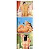 Quadri L&C ITALIA Botero 3 - Quadri per Bagno Moderno Vintage 25 x 25 Set di Quadetti Piccoli da Parete Stampe su Tela Canvas