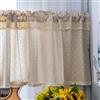 A.Monamour Tenda Corta Per Finestra Piccola - Margherita Fiori Cotone E Lino Mantovana In Pizzo Mezza Stile Country Opaca Per Cucina Bistrot Porta Caffè Finestra A Vetro