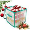 TaimeiMao Scatola portaoggetti per palline di Natale, borsa porta | palline di Natale 64, contenitore con divisori e manici, regolabile, pieghevole, decorazioni natalizie