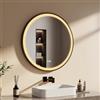 EMKE Specchio Bagno Rotondo con Luce 80 cm, Interruttore Tattile | Specchio Bagno LED con Bianca Fredda 6500K / Calda 3000K / Neutra 4000K