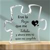 FANAOREN San Valentino Regali Donna Uomo Regalo Coppia Targa acrilica a forma di puzzle, Regalo Anniversario Coppia, Regali Natale, Regalo Fidanzata Fidanzato Moglie Marito Innamorato