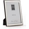 ARTÉ 20x30 (A4) Cornice per foto, Made in Italy, elegante placcata in argento, Silver Plated antiossidante, Fascia 1,5 cm, Bellissima cornice in Silver Plated con retro in legno mogano E135/20x30