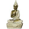 POFET - Statuetta intagliata a mano con pietra arenaria meditazione Buddha statua scultura #37