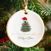 SHENGBEIDZ Ornamento Natalizio Personalizzato in Ceramica, Regali di Nozze per Coppie 2025 - Decorazione per Il Primo Natale da Sposati, Regalo Decorativo per L'Albero di Natale(Style 9)