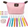 XIAIMIN Kit Completo di Ferri da Uncinetto con Borsa Impermeabile, Uncinetto 2-6 mm | Set Uncinetti Ergonomici, Accessori per Uncinetto Colorati, per Principianti ed Esperti Amanti dell'Uncinetto