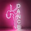 SONGYUNEON Insegna al neon con danza al neon, luce a LED rosa, decorazione artistica da parete, sfondo sexy per bar, camera da letto, club, feste, uomo, ballerina, pole dance, regalo per uomini e donne