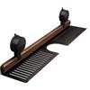 Generisch Mensola a ventosa in noce per bagno e cucina, sospesa sulla parete sopra il rubinetto, mensola organizer in legno rimovibile, montaggio senza fili, per doccia, lavandino e lavello (nero, 50 cm)