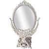 Nexvire Specchio da tavolo ovale Specchio per trucco girevole vintage con supporto Decorazione antica per vestirsi da bagno