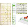 Vylro 3 Pezzi Righello Patchwork,Righello Universale per Quilting e Sartoria | 15cm×30cm/15cmx15cm/5cmx30cm,30° / 45° / 60° Righelli per Il Taglio Del Tessuto in Acrilico Trasparente per Lavori di Cucito