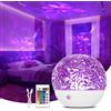Fokky Proiettore di cielo stellato a LED, luce notturna a 16 colori a onde | Lampada Aurora con telecomando, proiettore Galaxy per feste, giochi e decorazione della stanza, lampada a luce polare