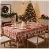 Intimitaly Tovaglia Natalizia Rettangolare In Cotone o Poliestere - Tovaglie Natalizie Eleganti Da 6 12 18 Posti Antimacchia Babbo Natale Tree | 6 Posti - 140x180cm