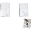 Tyatiyzn 2 Pezzi Vaso A Cornice Acrilica, Acrilico Trasparente, Tulipani Per Casa Camera da Letto Decorazione Ufficio Semplice Regalo Arrangement Floreale