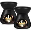 PORFOYO 2pcs Bruciatore Candela in Ceramica, Bruciatori ad olio essenziale, Bruciatore a olio con cucchiaio a candela, lampada profumata, diffusore di aromi, lampada aromatica per camera, ufficio, casa