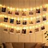 litogo 5 m, 50 luci a LED per foto, decorazione della stanza, catena luminosa con clip per foto