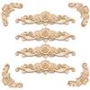 Jutojuvuw Modanature Decorative in Legno, 8 Ornamenti a Rosa da Dipingere | 4 lunghi listelli decorativi in rilievo e 4 elementi angolari in legno naturale per mobili e cornici
