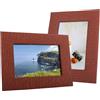 HIYQIN 4 x 6 cornice portafoto vintage elegante in pelle PU per il tavolo, 4 x 6, 1 pezzo per cornici decorative, colore marrone retrò