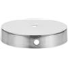 SHINEOFI Base per Lampada da Tavolo 1 Pezzo Rotonda, in Ferro, Argento | Foro da 10mm, Supporto Stabile, Passacavo Laterale e Inferiore e Ingombro Ridotto