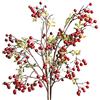 Mokyler 4 plettri di bacche artificiali a stelo lungo con rami di bacche artificiali, 60,5 cm, fusti di bacche rosse, bouquet di bacche artificiali per centrotavola