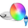LyLmLe Lampada Piscina LED PAR56 Riempito di Resina, 35W Luci LED Sommergibile PAR56 Multicolore RGB Dimmerabile con Telecomando, 140°angolo del fascio, IP68 Impermeabile 12V AC Faro Piscina