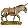 Ferrari & Arrighetti Statuine Presepe, Statuina Asino per Presepe da 10 Cm, Statuina Asinello per Presepe Classico/Tradizionale, Resina Dipinta a Mano