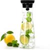 OVIANOR Caraffa Vetro con Coperchio 1.2L, Caraffa per Acqua in Vetro Borosilicato | Brocca Acqua Vetro con Coperchio in Silicone e Colino in Acciaio Inox Integrato, per tè Freddo, Acqua Aromatizzata, Succo