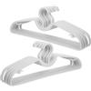 Cabilock 30 Pezzi Grucce Salvaspazio in Plastica Bianca Antiscivolo con Collo Corto Appendiabiti Leggeri con Scanalature per Camicie e Cappotti Organizer Armadio per Piccoli Spazi e