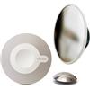 Bosign - Specchio cosmetico magnetico 1X, in plastica, colore: Bianco/Grigio