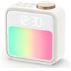 COLSUR Sveglia Digitale da Comodino, Sveglia con Simulazione Alba, Lampada Sveglia | Luce Notturna Regolabile, 6 Suoni Natura, 10 RGB Luce Colorata, 2 Allarmi con Snooze, sveglia bambini per camera