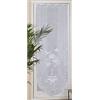 Bestlivings Pannello per Porta 180x60cm Mona (Fiori Uccelli) con Passacavo, Tenda Corta in Voile con Ricamo - Tenda da Bistro Pannello