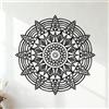 Yeachin Decalcomanie con incisioni di pregio Modello mandala 67.2x67.2cm Non cade Nero