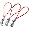 VHEOKG 20-100 pezzi di corda portachiavi color oro con moschettone, cordino lariat, cordini fai da te per portachiavi, ciondolo, creazione di gioielli - Rosso 01-100 pezzi