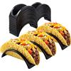 XoeLLe 24 supporti per taco, Hotdog, per ristoranti, casa, colore nero | Porta Tacco Utensili da Cucina per Tacos, Sandwiches, Salsicce, Hot Dog, Materiale PP