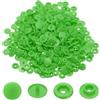 sourcing map Set di 100 bottoni a pressione in resina T5, rotondi, lucidi, senza cuciture, per cucito, artigianato, abbigliamento, borse (verde erba)